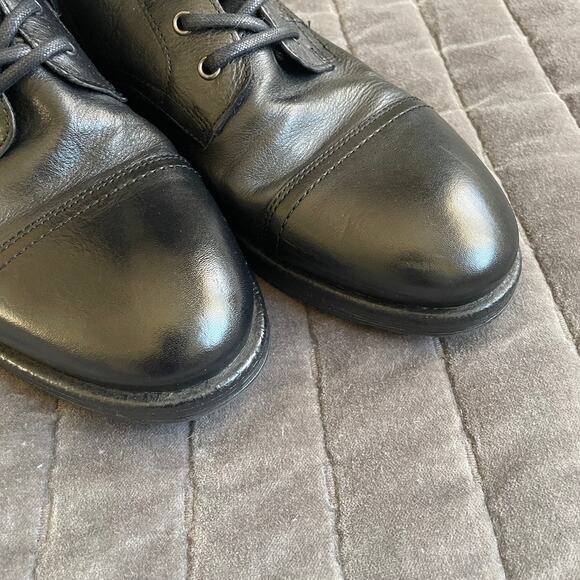 Aldo Men's Black Leather Boots sz 9.5 - Picture 3 of 8